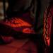 A gas powered heater is used at night outside Best Buy on Wednesday. Daniel Brenner I AnnArbor.com